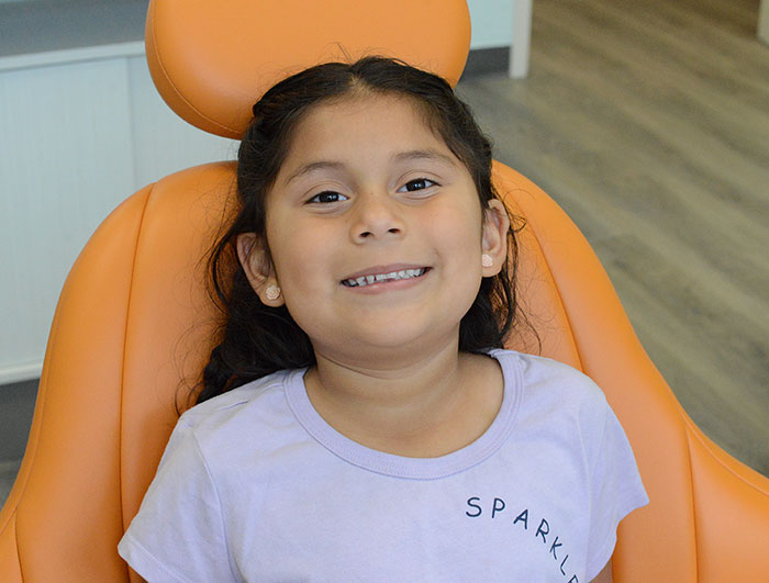 girl in dental chair